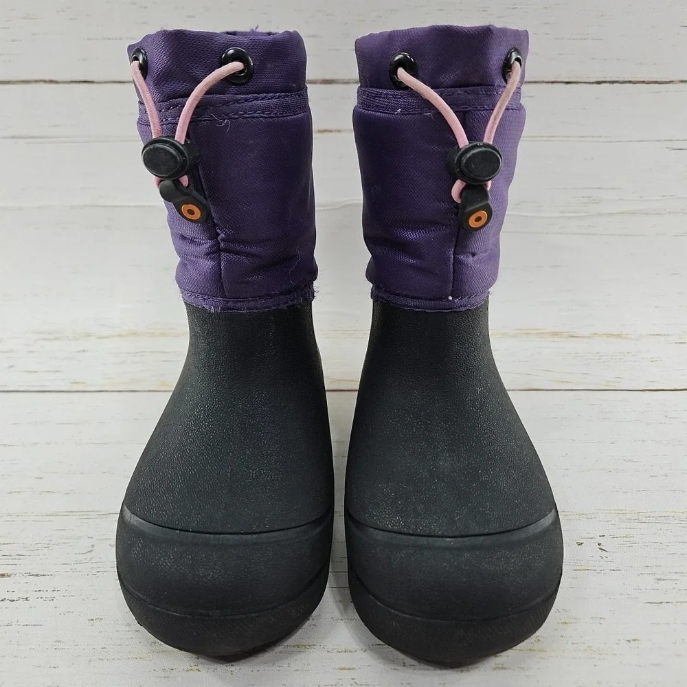 Bogs Snow Shell Boots Girls 10 Purple Black Waterproof‎ Insulated Winter Snow